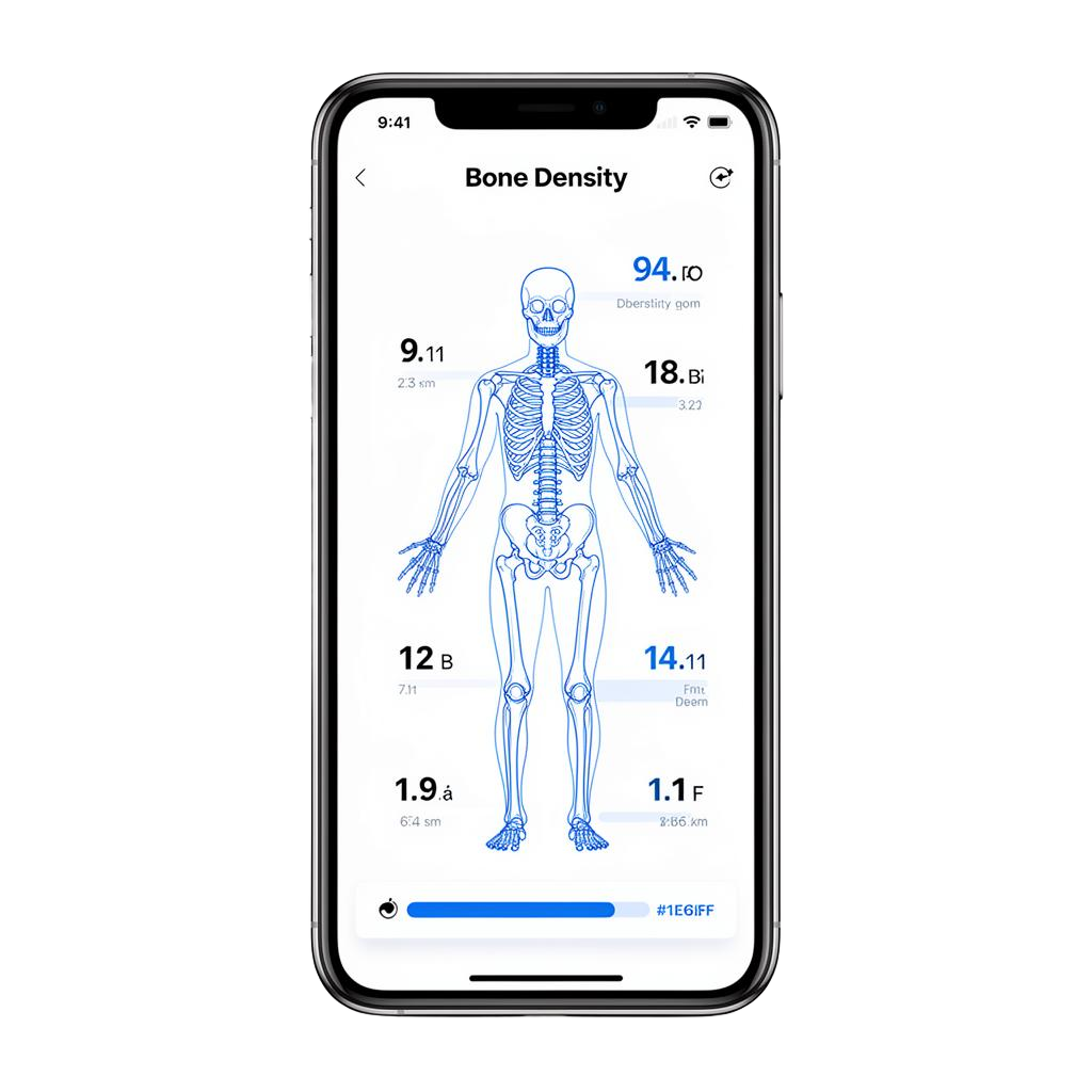 Bone Density tracking screen