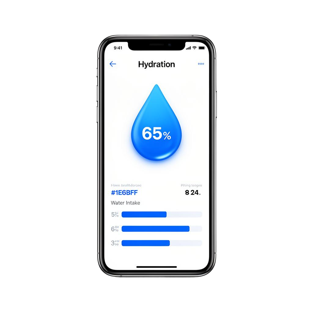 Hydration tracking screen